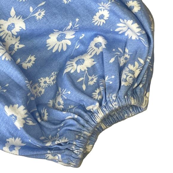 ASOS top blue white floral scooped cropped feminine whimsical size 14 - Picture 6 of 6